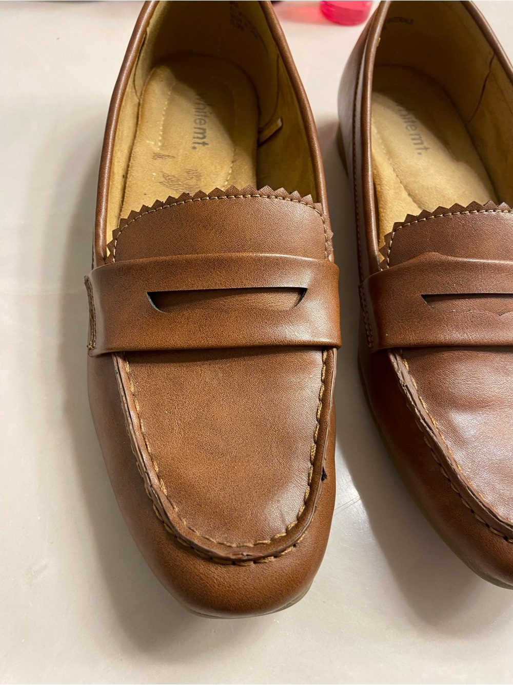 White Mountain Women's Brown Penny Loafers